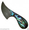 HANDMADE DAMASCUS SKINNER KNIFE - ABALONE HANDLE 