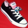 NEW Girls CONVERSE ALL STAR Black/Pink Athletic Shoe 11 