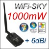 1000mw Wireless 10G USB WiFi Adapter + 5dBi Antenna 1W 