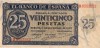 ESCASAS 25 PESETAS BURGOS 1936 