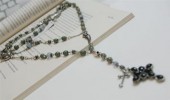 Lucky brand auth double cross vintage beads necklace 