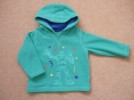 M&S Green Hooded Fleece Top Size 12-18 Mths VGC 