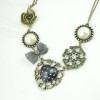 Fashion Necklaces Rhinestone Flower Heart Bead Pendants 