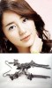 E16 CUTE 5 little Butterfly Long Dangle Earrings BLACK 