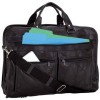 Black Soft Leather Briefcase Computer Laptop Messenger 