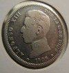 1905 Alfonso XIII una peseta de plata. 