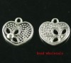 Free ship!10pcs tibetan silver heart charms 18x17.5mm 