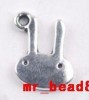 free ship!50pcs tibet silver rabbit head charms17x9mm 