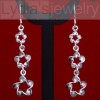 fashion long silver dangle earring charms set hot 