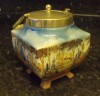 Stunning English porcelain biscuit barrel 