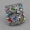 Multicolor Adjustable Cocktail Flower Leaf Ring ij1200 