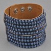  Leather Swarovski Crystal Bangle Bracelet Ax2655 