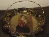 VICTORIAN HANDPAINTED PAPIER MACHE PIN TRAY 