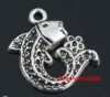 Free Ship! 30pcs tibet silver fish charms 23mm 