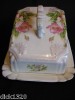 EDWARDIAN FLORAL CHEESE DISH BARKERS & KENT c.1910's 