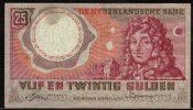 Netherlands  25   GULDEN 1955  5JV 045157 