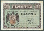 Spain - 1 peseta 1938  - P108 - nice, VF+ 