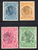 Ecuador 1897 Sc.#122-25 Overprints Set MH  