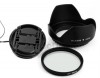 58mm UV LENS HOOD FILTER CAP FOR CANON EOS 350D 1000D 