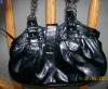 Black/Silver Clasp Leather Look Bag, BN Unwanted Gift 