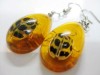 charm women's real beetle yellow drop lovely earring 