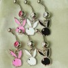 Lots 6 pcs play boy Piercing Belly Bars PB02 Free 