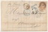 SPAIN 1869 Taxed Folded Letter Madrid to Annonay France 