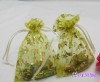 50 Lime Green Moon&Star Organza Wedding bag 9X12cm XF 