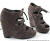 New Sexy Peep Toe Wedge Heel Ankle Boots Shoes US 8/39 