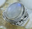 FANCY  35 CT! RAINBOW MOONSTONE RING 925 SILVER 7 