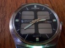 CITIZEN CRYSTRON SOLAR CELL- first solar analog watch  