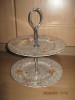 1947's WILKINSONS 2 TEIR Celtic Rose Chintz CAKE STAND 