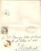 96) SPAIN  1871  COVER  LINARES -  MADRID 