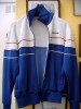 adidas vintage retro style blue & white tracksuit top 