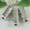 Fgp0805 50pcs Silver Plated CCB Plastic Beads 6mmx17mm 