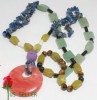 Cherry Quartz Sodalite Multi Gemstone Necklace 28