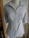 black & white stretchy shirt blouse top size 14 BNWT 