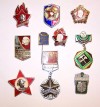 SOVIET RUSSIAN USSR PINS LENIN AND OTHER - 10 pcs. 