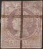 03/030 SPAIN SPANIEN 1860 EDIFIL 56 CRUZ DE TINTA RARO 