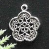 FREE SHIPPING 20pcs tibet silver flower charms 19x16mm 