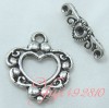 20pcs Tibetan silver ornate circle toggle clasps 