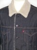 vtg LEVIS SHERPA FUR LINED DARK BLUE DENIM JACKET - M 