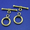 20sets dark gold-tone round toggle clasps h2079 