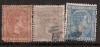 Spain 1875 212-4  mixed con used 