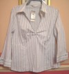 Ladies striped stretchy work shirt/blouse size 20 bnwt 