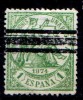 1874 EDIFIL 150 ALEGORIA  1Pta verde  barrado 