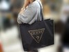 black GUESS™Reusable Shopping Bags  