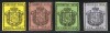 SPAIN #O1-4 (Ed 28-31) Mint - 1854 Officials 