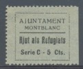 SPAIN CIVIL WAR.MONTBLANC.5 C.Ajut als Refugiats.So 6a. 