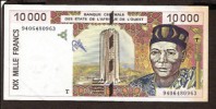 WEST ARICAN STATES TOGO 10,000 FRANCS 1994 